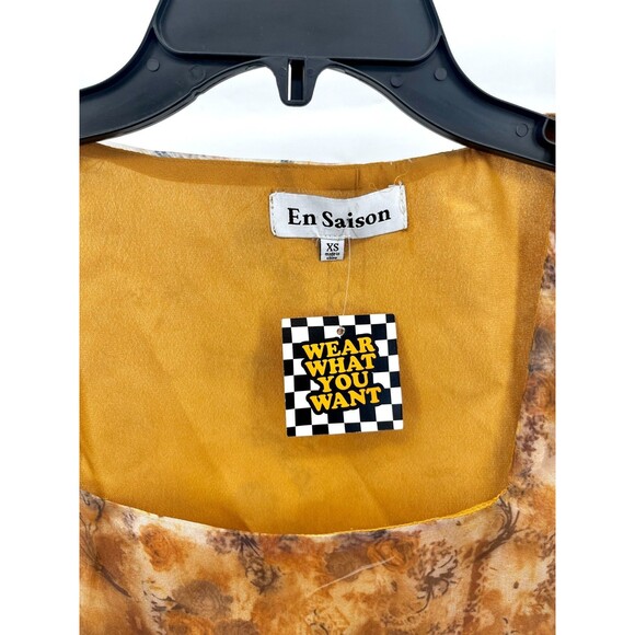 Women's Dress - En Saison by Lala Fall Mini Boho Floral Blouson Dress Size XS - Picture 4 of 5